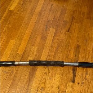 Black and Silver Exercise Bar